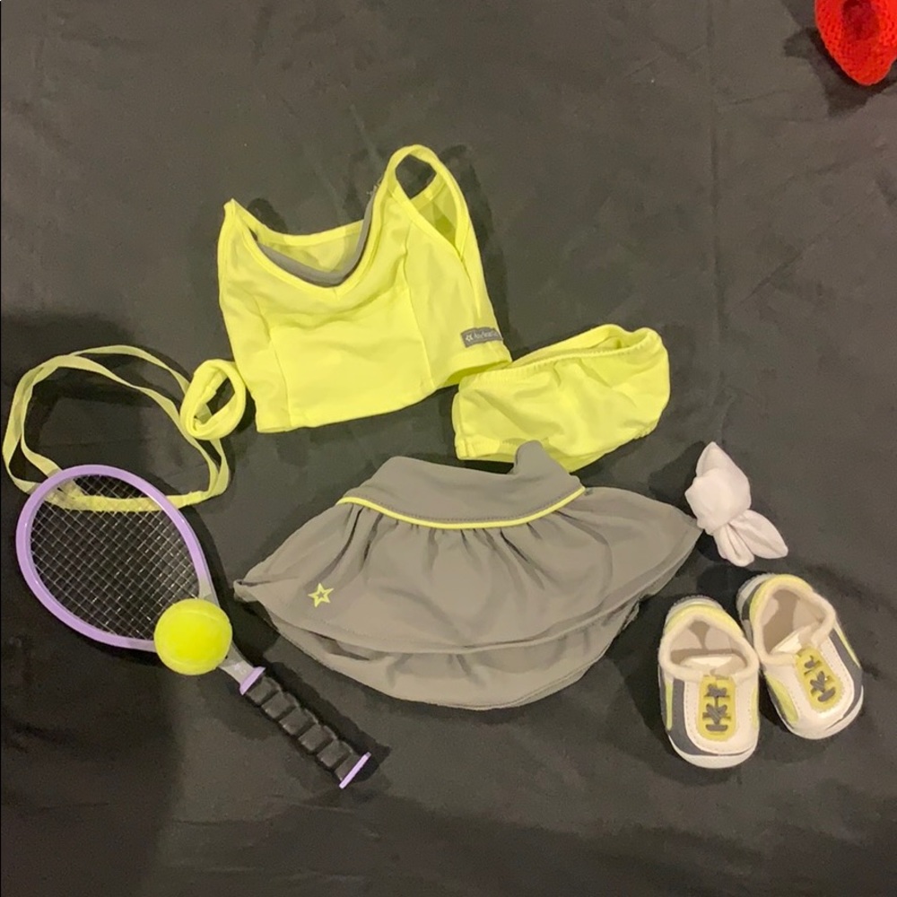 Retired Yellow American Girl Tennis outfit!